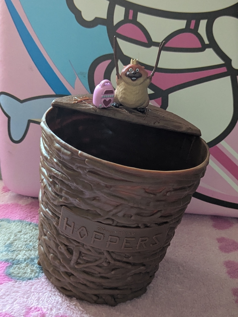 Disney Brown Decorative Hoppers Popcorn Bucket Container with Character Lid